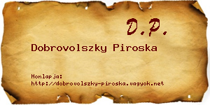 Dobrovolszky Piroska névjegykártya