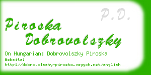 piroska dobrovolszky business card